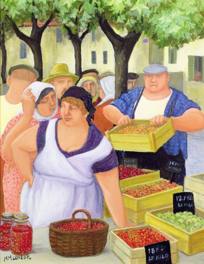 Market Place (olaj, vászon) alkotó: Margaret Loxton