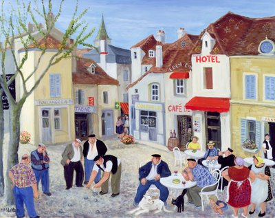 The Game, Burgundia (olaj, vászon) alkotó: Margaret Loxton