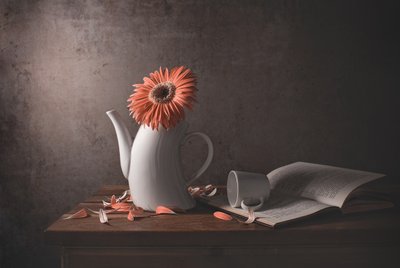 Narancssárga margaréta – Törött teáskanna alkotó: Margareth Perfoncio