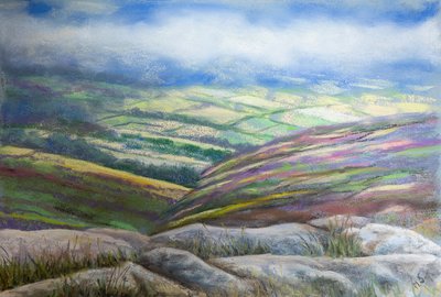 Misty Lake District, 2022 (pasztell) alkotó: Margo Starkey