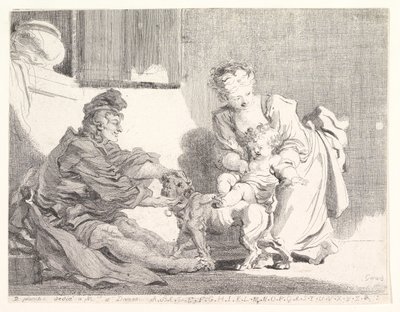 A gyermek és a bulldog, 1778. alkotó: Marguerite Gerard