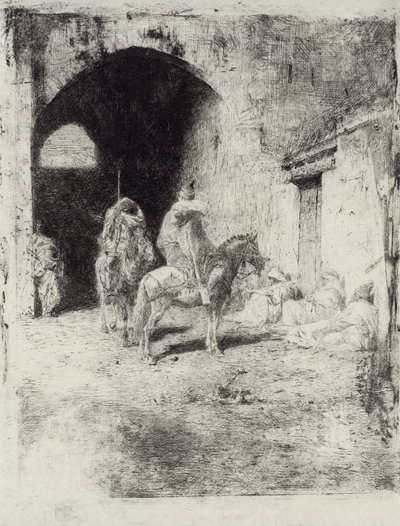 Casbah őrség Tetouanban alkotó: Marià Fortuny Marsal