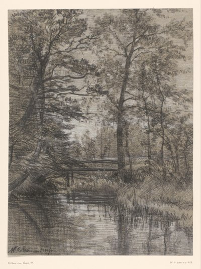 Tó az erdőben alkotó: Maria Bilders van Bosse (signed by artist)