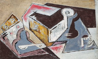 kubista összetétel; Kompozíció Cubiste, 1918 körül (olaj, vászon) alkotó: Maria Blanchard