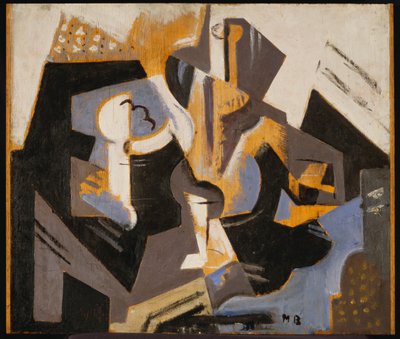 Kubista csendélet kék és szürke színben, 1917 körül (olaj a fedélzeten) alkotó: Maria Blanchard