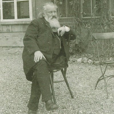 Johannes Brahms 1833-1897, 1894 zeneszerző portréja alkotó: Maria Fellinger