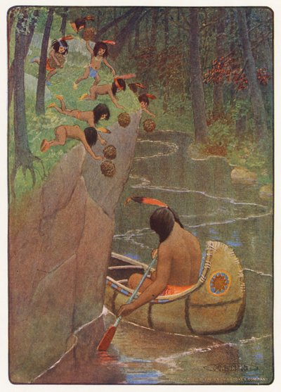 Longfellow Hiawatha című művének illusztrációja (színes litográfia) alkotó: Maria Louise Kirk