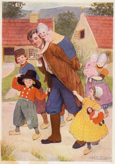 Illusztráció Rip Van Winkle történetéhez (színes litográfia) alkotó: Maria Louise Kirk