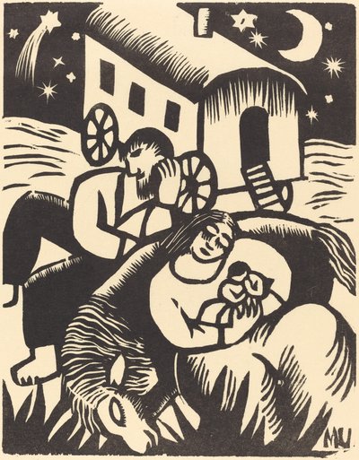 Pihenő cigányok, 1918. alkotó: Maria Uhden