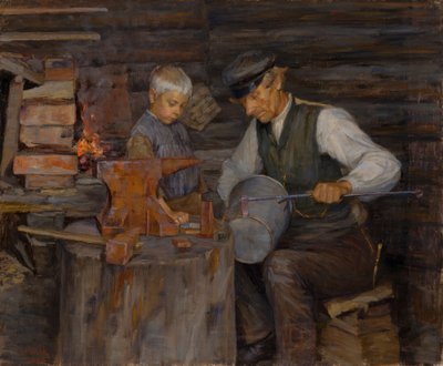 A kovácsműhelyben alkotó: Maria Wiik