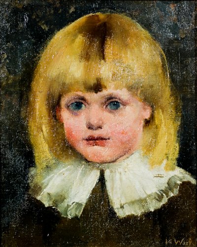 Leányfej (Hilja Tukiainen); festmény alkotó: Maria Wiik