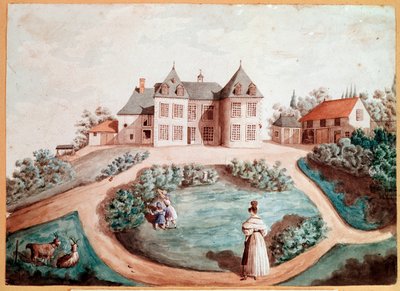 Egy kastély Touraine-ban. Illusztráció a gyöngyvirághoz, Balzactól. (Rajz alkotó: Maria du (attr. to) Fresnay