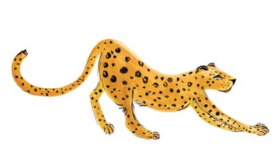 Leopárd jóga, 2020 (akvarell, papír) alkotó: Marianna Kulukundis