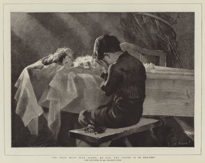 Menj, egyedül kell játszanod, fiam, a nővéred a mennyben van alkotó: Marianne Stokes