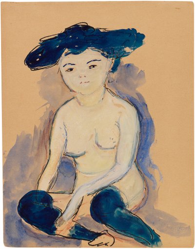 Helene divatos japán frizurával, 1909. alkotó: Marianne von Werefkin
