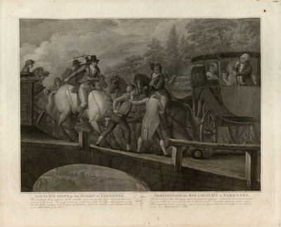 XVI. Lajos és családja letartóztatása Varennes-ben, 1791. június 22-én, 1796. alkotó: Mariano Bovi