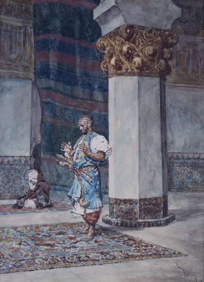 Egy kereskedő imádkozik a mecsetben alkotó: Mariano Fortuny y Marsal