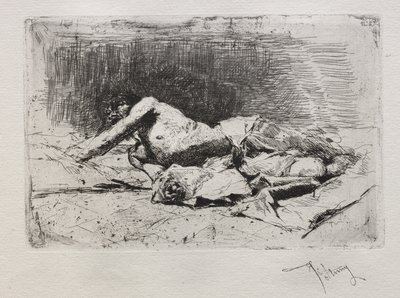 Ember gurul a földön alkotó: Mariano Fortuny y Marsal