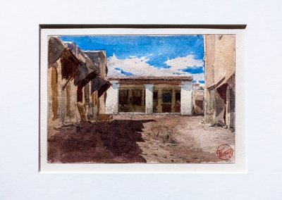 Bevásárlóutca Marokkóban, 1862 körül (akvarell, papír) alkotó: Mariano Fortuny