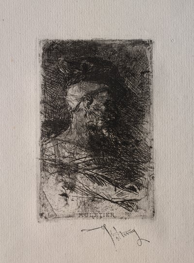 Muletier. alkotó: Mariano José María Bernardo Fortuny y Carbó