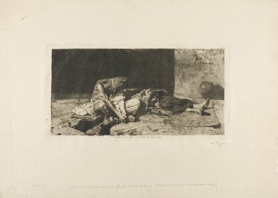 Arab nézi barátja holttestét alkotó: Mariano Fortuny y Marsal