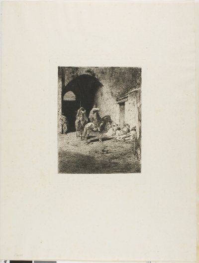 A tetuáni kasbah őrsége alkotó: Mariano Fortuny y Marsal