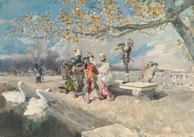 Álarcos, 19. század közepe. alkotó: Mariano José María Bernardo Fortuny y Carbó