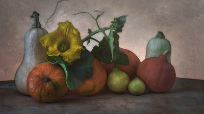 Őszi termés csendélet alkotó: Marie-anne Stas