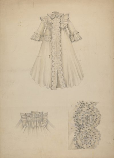 Hálóing, c. 1940. alkotó: Marie Alain