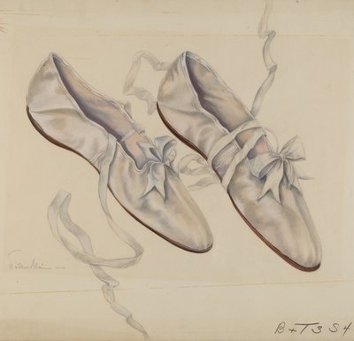 Sétáló papucs, c. 1936. alkotó: Marie Alain
