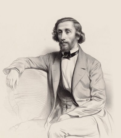 Julius Schulhoff zongoraművész és zeneszerző portréja 1825-1898, 1854. alkotó: Marie Alexandre Menut Alophe