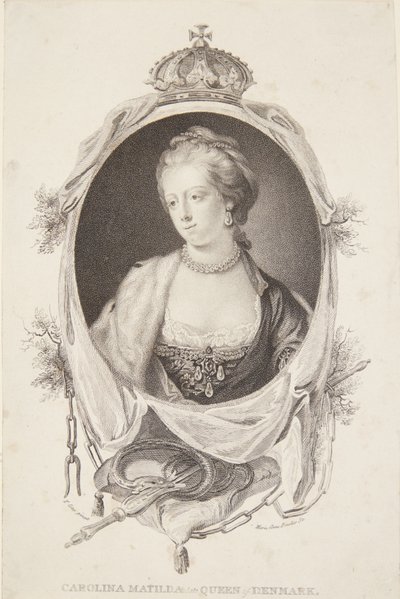 Caroline Mathilde portréja alkotó: Marie Anne Bourlier