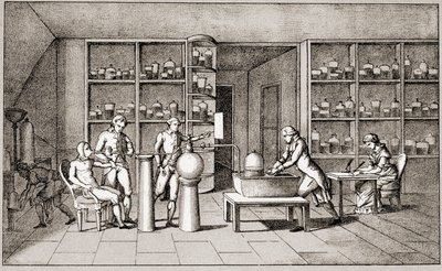 Antoine Laurent de Lavoisier (1743-1794), francia kémikus, aki nyugalmi állapotban lévő ember légzésével kapcsolatos kísérletet végzett. Lavoisier asszony rajza.Párizs 18. század.Leemage gyűjtemény alkotó: Marie Anne Pierrette Lavoisier