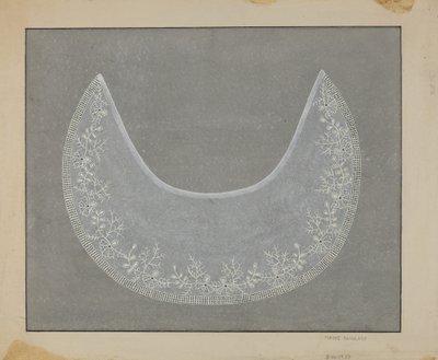 Hímzett gallér, c. 1936. alkotó: Marie Famularo