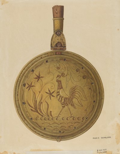 Melegítő serpenyő, 1937. alkotó: Marie Famularo