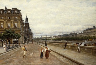Kora reggel a Szajna mentén, alkotó: Marie Francois Firmin Girard
