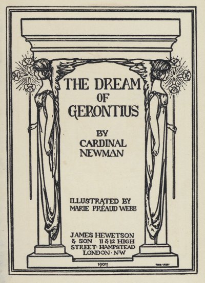 Illusztráció: The Dream Of Gerontius, Newman bíboros (litho) alkotó: Marie Preaud Webb