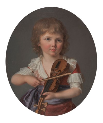 Henri Gabiou mester hegedülni játszik alkotó: Marie-Victoire Lemoine