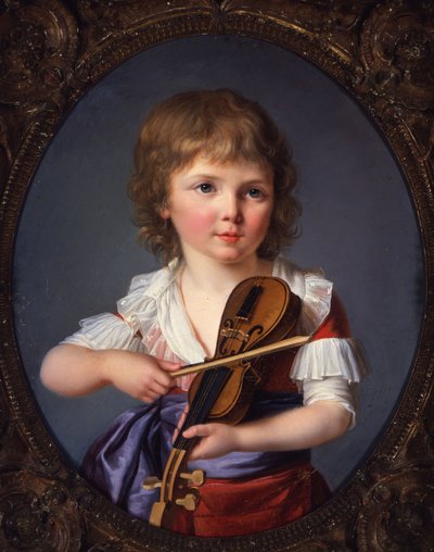 Henri Gabiou mester hegedülni játszik alkotó: Marie-Victoire Lemoine