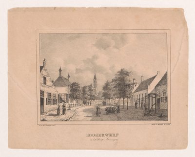 Kilátás a falura Amerongenben Hoogerwerf Amerongen faluban (cím a tárgyon) alkotó: Marinus Adrianus van Straten