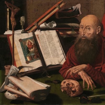 Szent Jeromos a dolgozószobájában alkotó: Marinus van Reymerswale (attributed to)