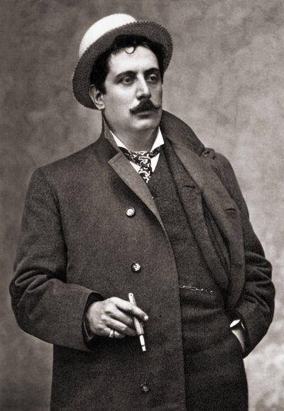 Giacomo Puccini (1858-1924) zenész-zeneszerző portréja alkotó: Mario Nunes Vais