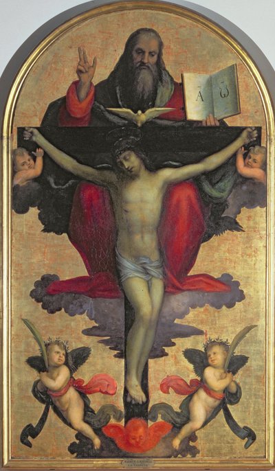 A Szentháromság (tempera a panelen) alkotó: Mariotto Albertinelli