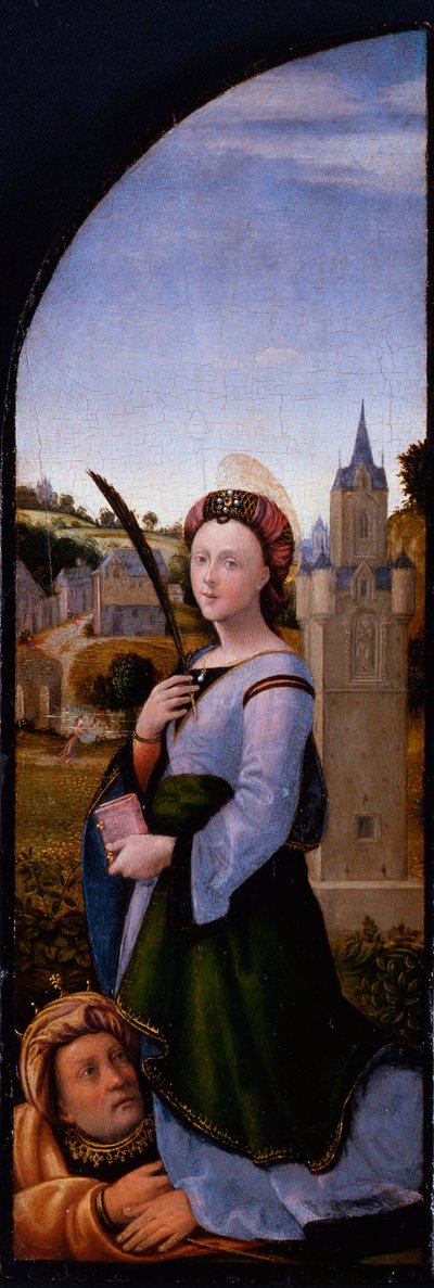 Triptichon: Szent Borbála alkotó: Mariotto Albertinelli