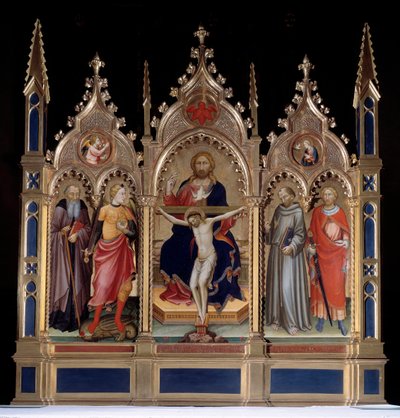 A Szentháromság és a szentek (Festmény alkotó: Mariotto di Nardo