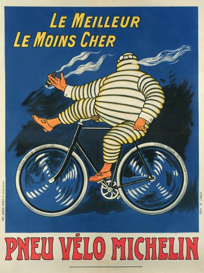 Michelin gumiabroncsokat reklámozó plakát, Chaix nyomda, Párizs alkotó: Marius (1867 1946) Rossillon