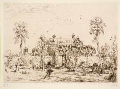 Untitled [Palota Észak-Afrikában] (rézkarc) alkotó: Marius Alexander Jacques Bauer