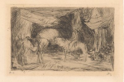 Bazár Szmirnában alkotó: Marius Bauer (signed by artist)