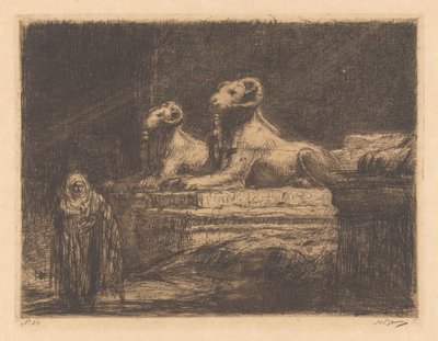 Egyiptomi templomőrök alkotó: Marius Bauer (signed by artist)
