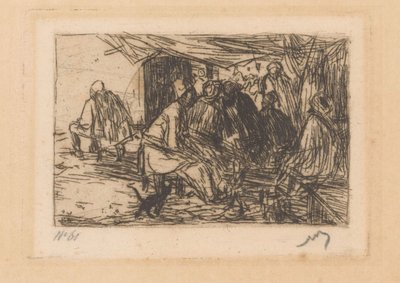 Kávéház Konstantinápolyban alkotó: Marius Bauer (signed by artist)
